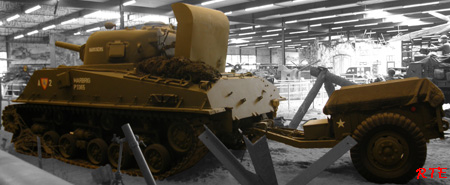  M4A3 E8 (105) houwitser tank in Overloon